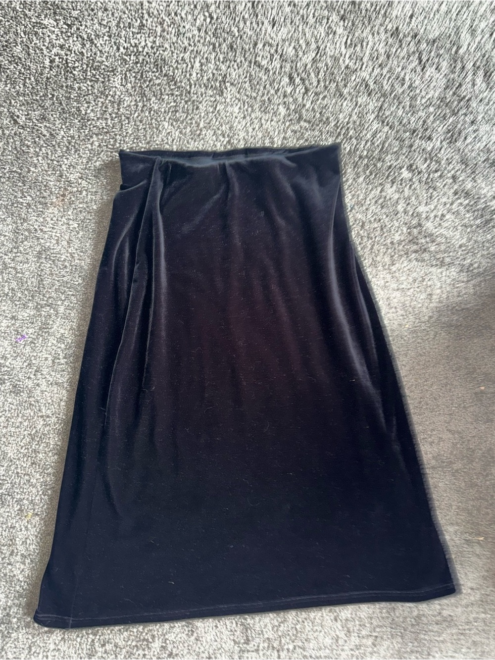 Amanda Smith Black Velvet Midi Skirt